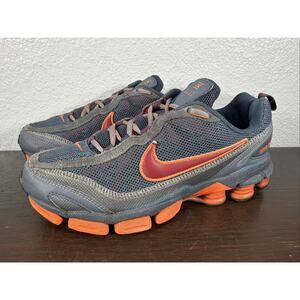 Nike Shox Junga II Grey Orange Red Sneakers 2007 316185-461 Men's Size 7.5